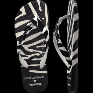 Top Havaianas Dolce&Gabbana Flip Flops Trendy Zebra sandals